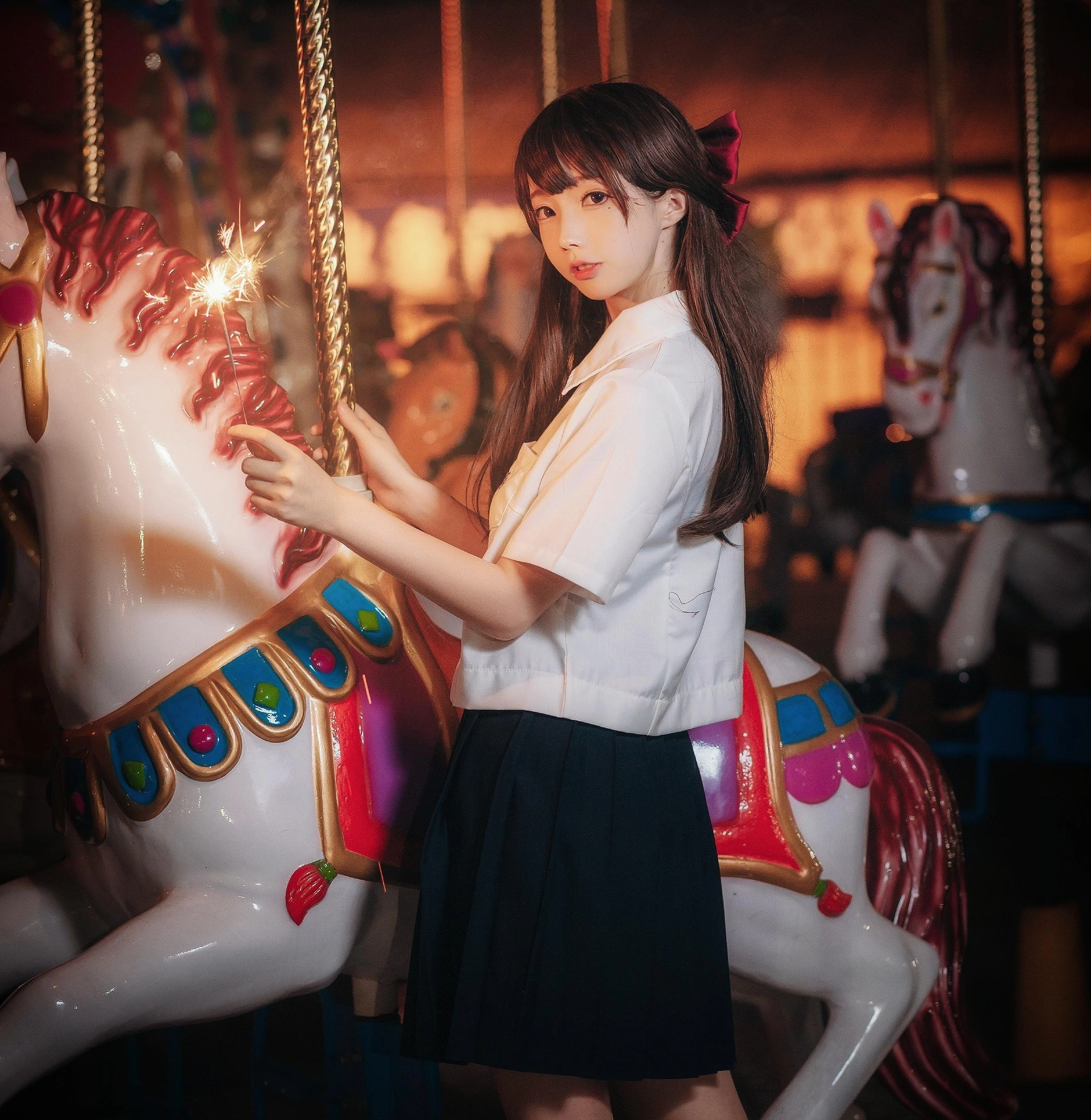 拿相机的执义 - NO.03 日系jk少女写真“一起来放烟火吧！♡♡♡♡ 2