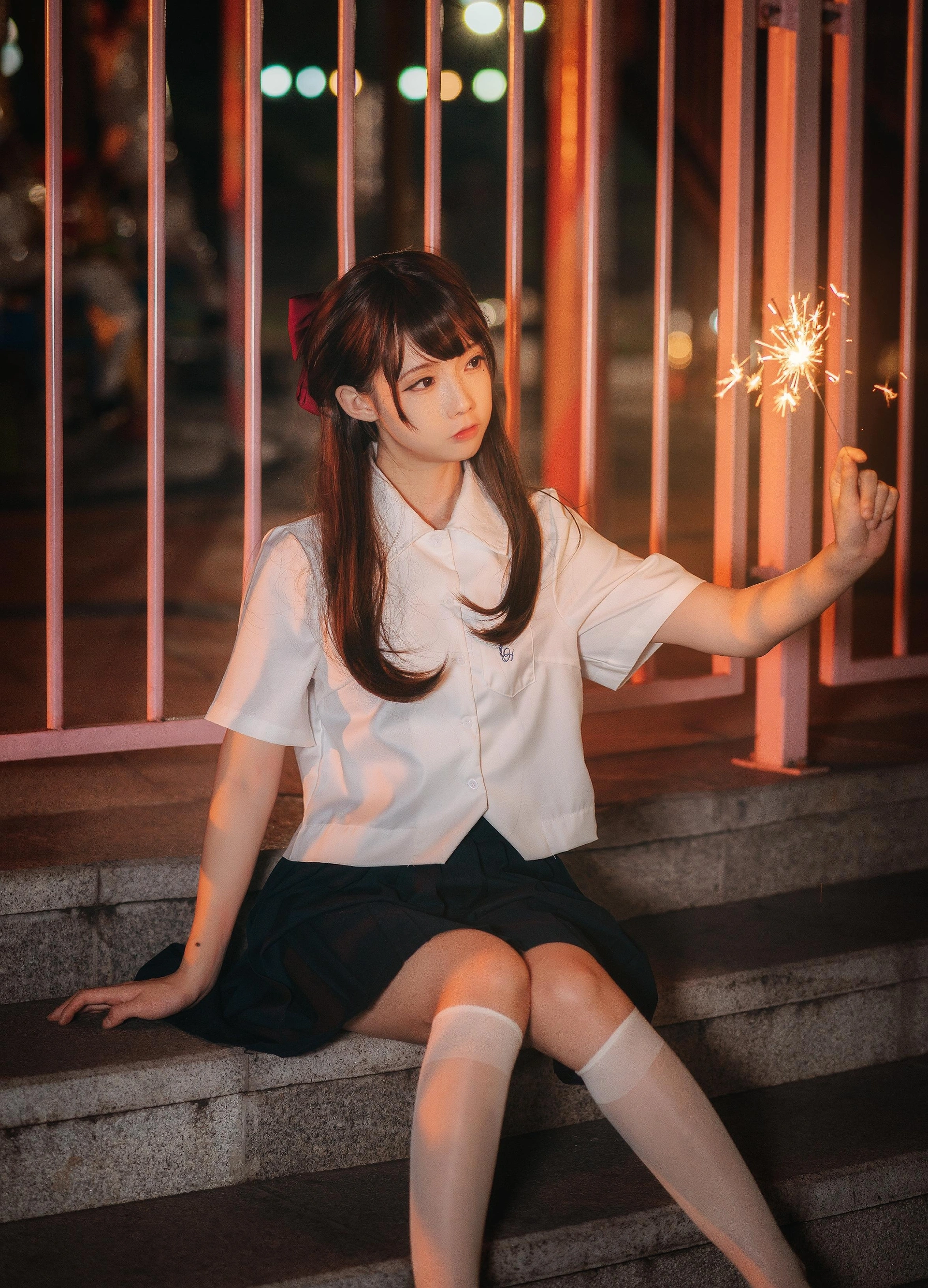 拿相机的执义 - NO.03 日系jk少女写真“一起来放烟火吧！♡♡♡♡ 3